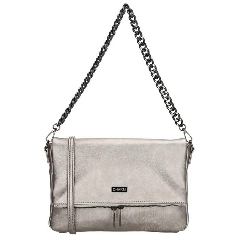 Charm London Strieborná crossbody kabelka s retiazkou Elysia 61880837