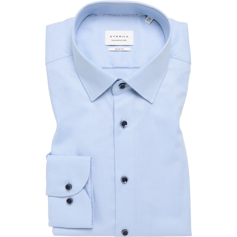 Pánska modrá Dynamic Cotton košeľa ETERNA slim fit 61792051