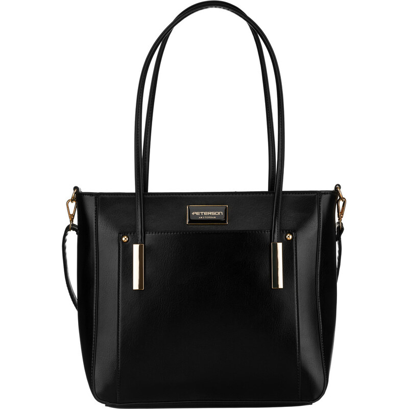 Peterson Čierna dámska priestranná kabelka PTN 072-03 61792137