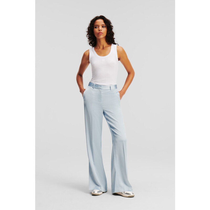 NOHAVICE KARL LAGERFELD FLUID SATIN TAILORED PANTS 52624579