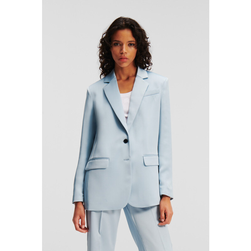 SAKO KARL LAGERFELD FLUID SATIN TAILORED BLAZER 52624593