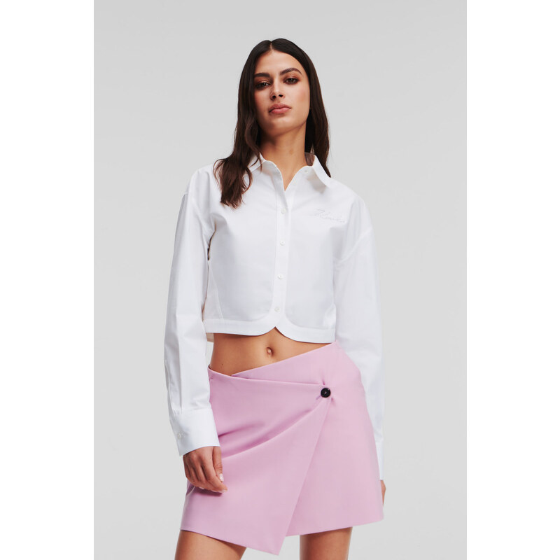 KOŠEĽA KARL LAGERFELD CROP POPLIN SHIRT 52624598