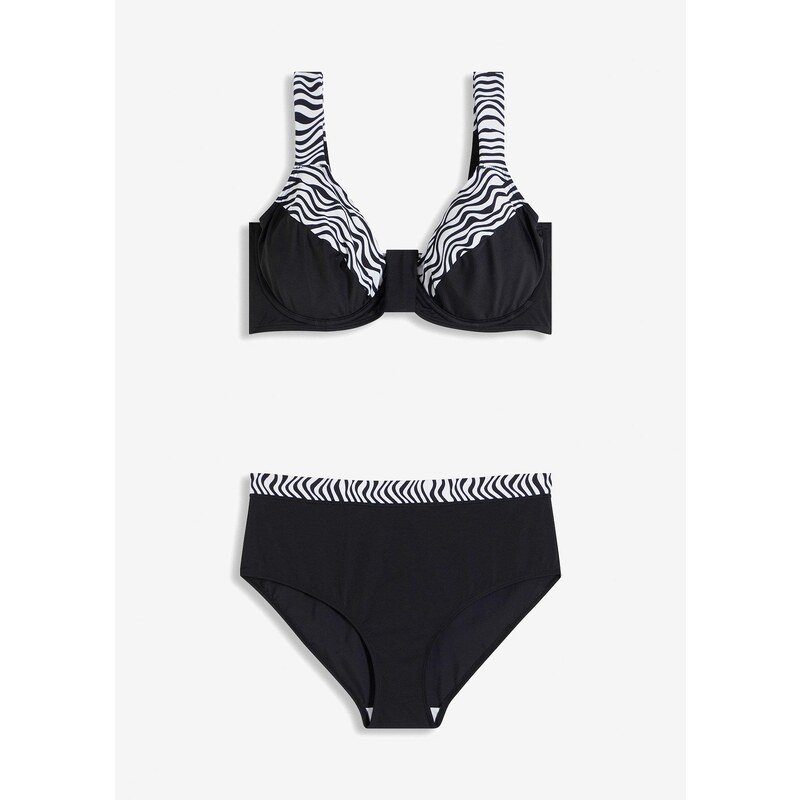bonprix Bikiny minimizer (2-dielne), vystužené ramienka, farba čierna 44891840
