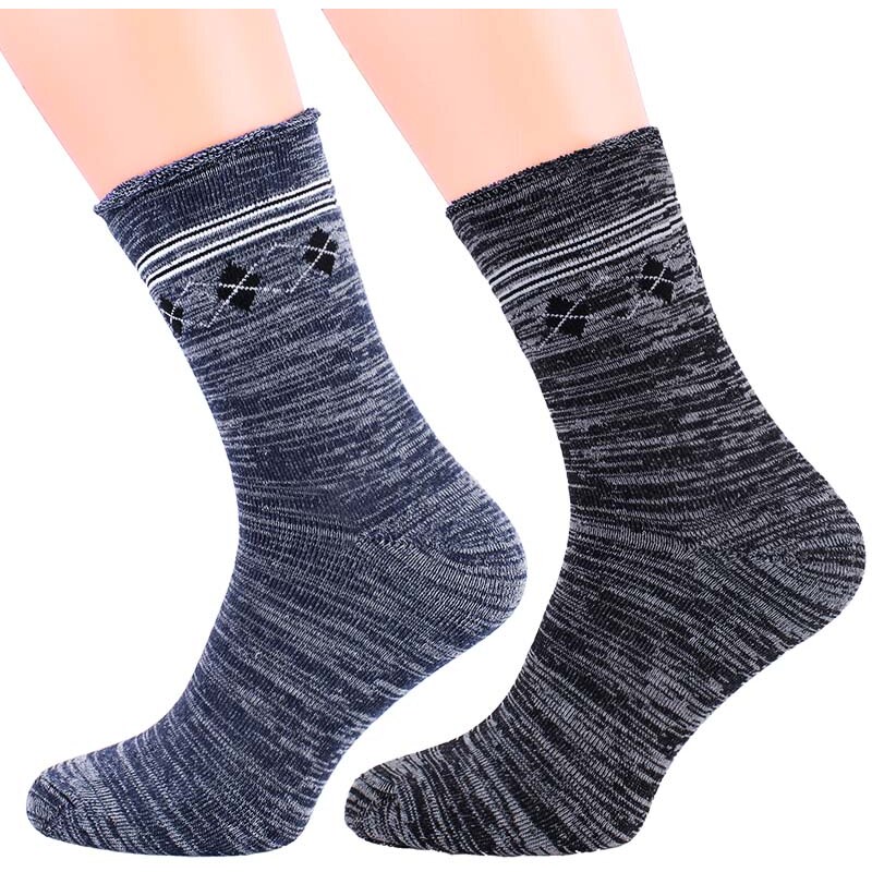 Pánske zdravotné ponožky Thermo 2páry Bavlna Froté Melír 61803649