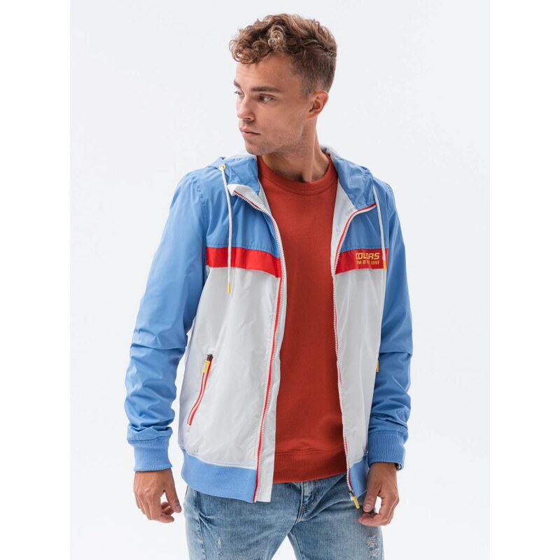 Ombre Clothing Športová bunda v bielo-modrej farbe C438 61804254