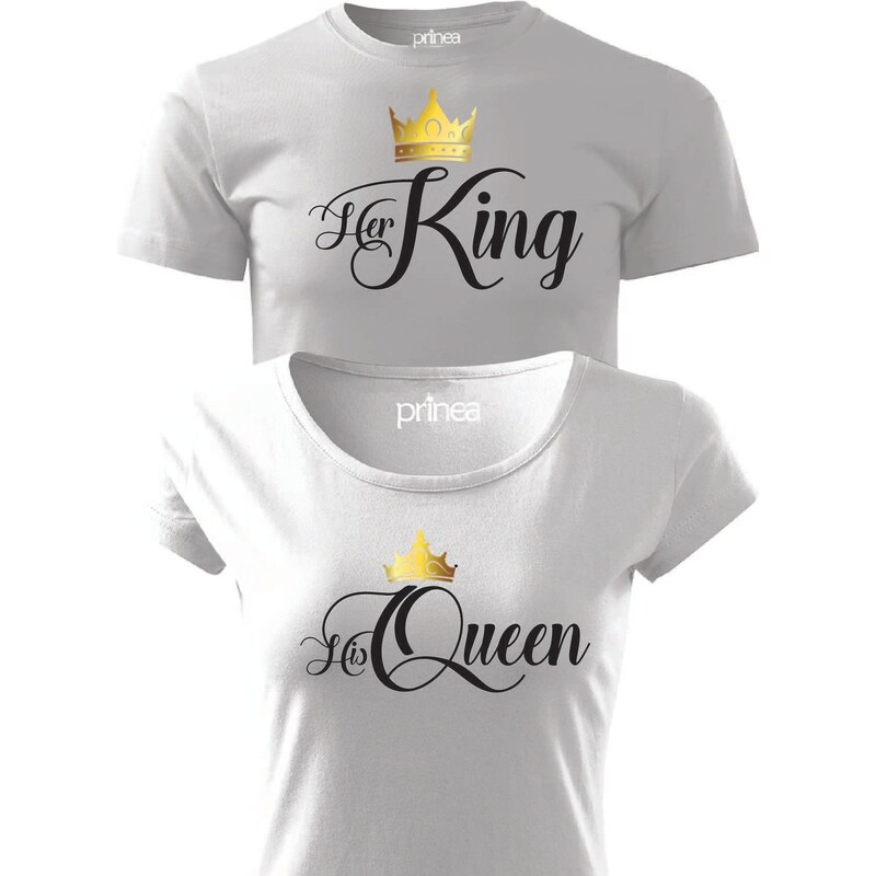 T-ričko Jeho Královná Jej Kráľ zlatá koruna (King a Queen) 61804418