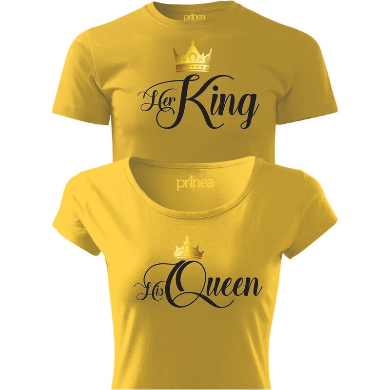 T-ričko Jeho Královná Jej Kráľ zlatá koruna (King a Queen) 61804420