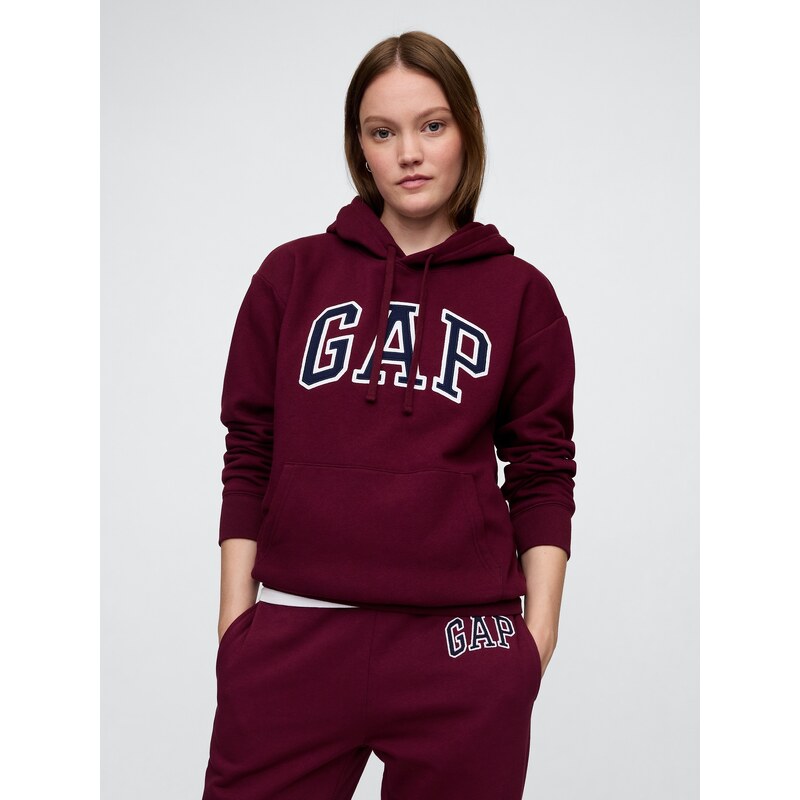 Vínová dámska mikina s kapucňou Gap 50546976