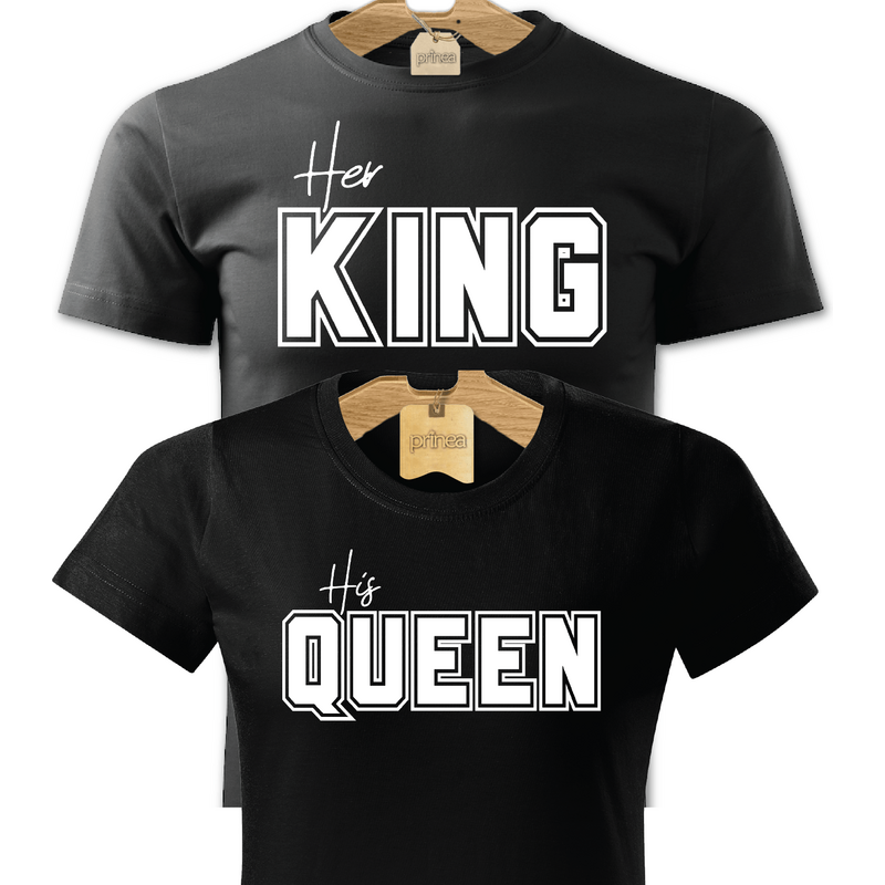 T-ričko Jeho kráľovná Jej kráľ tričká pre páry ( King a Queen ) 61804892