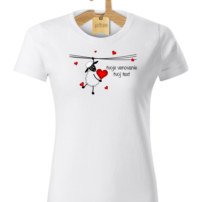 T-ričko Tričko dámske valentínske s vlastným textom 61804895