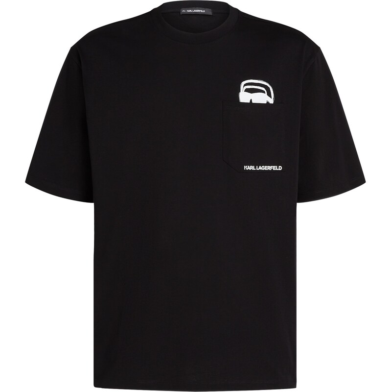 Karl Lagerfeld Tričko Ikon Peek-A-Boo čierna 61948856