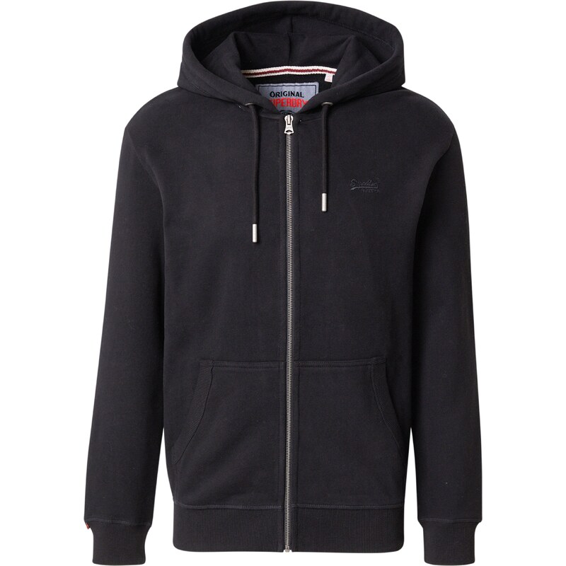 Superdry & Co Tepláková bunda Essential čierna 61820289