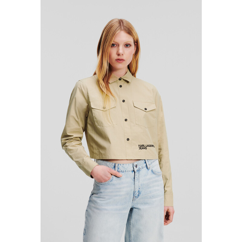 KOŠEĽA KARL LAGERFELD JEANS KLJ CROPPED LOGO SHIRT 49072256