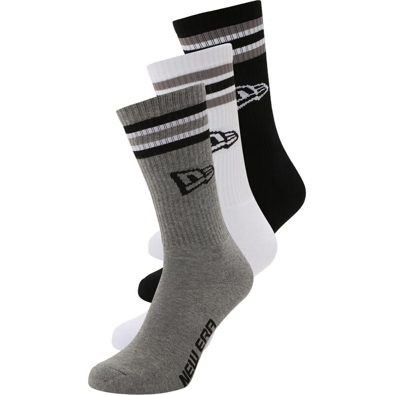 NEW ERA Ponožky sivá / čierna / biela 61811477
