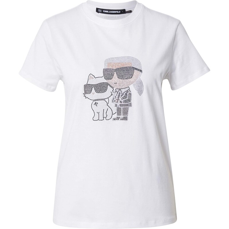 Karl Lagerfeld Tričko Ikon béžová / čierna / biela 61944656