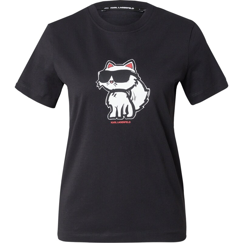 Karl Lagerfeld Tričko grenadínová / čierna / biela 61944658