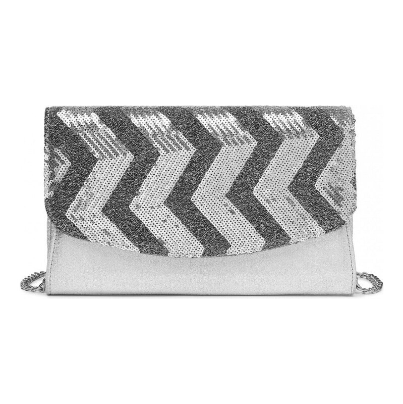 Konofactory Strieborná zdobená spoločenská kabelka Gliss 61817034