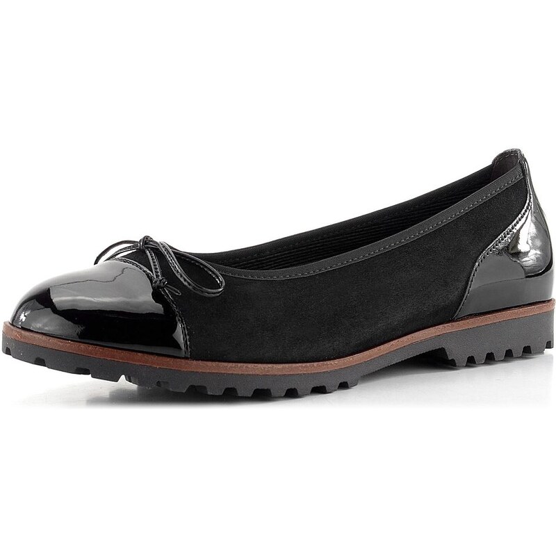 Gabor semišové baleríny s lakovanou špičkou a pätou 04.100.37 62751985