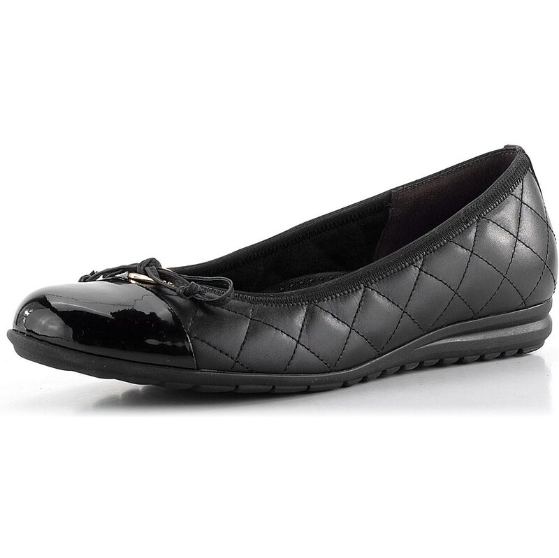 Gabor prešívané baleríny s lakovanou špičkou čierne 52.622.57 62752095