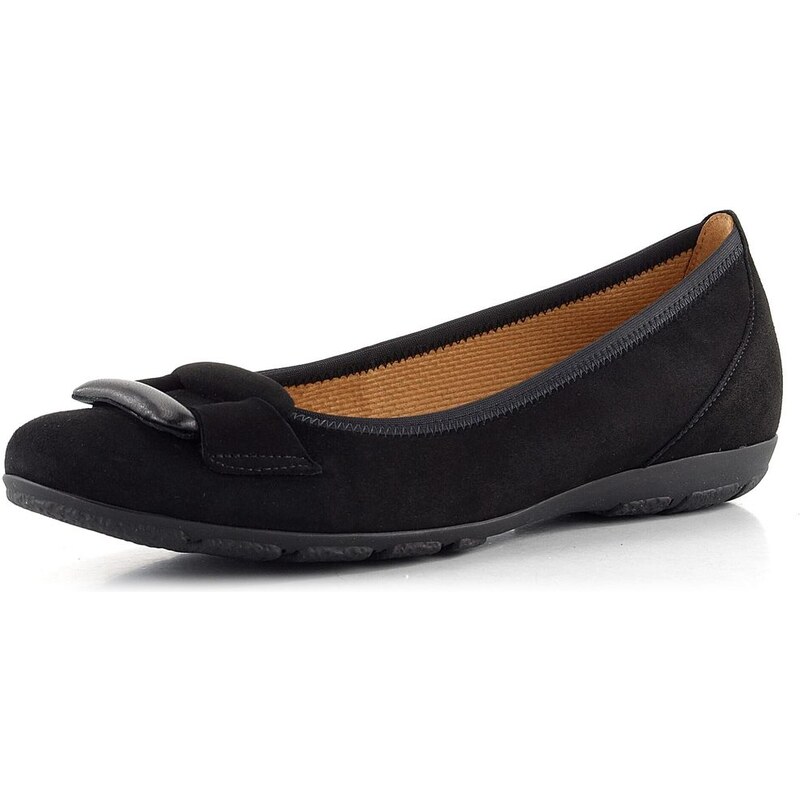 Gabor čierne semišové baleríny 54.166.17 62752096