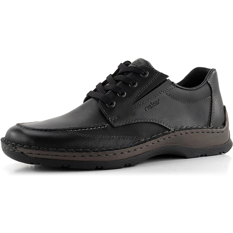 Rieker pánske šnurovacie poltopánky čierne 05315-00 62752088