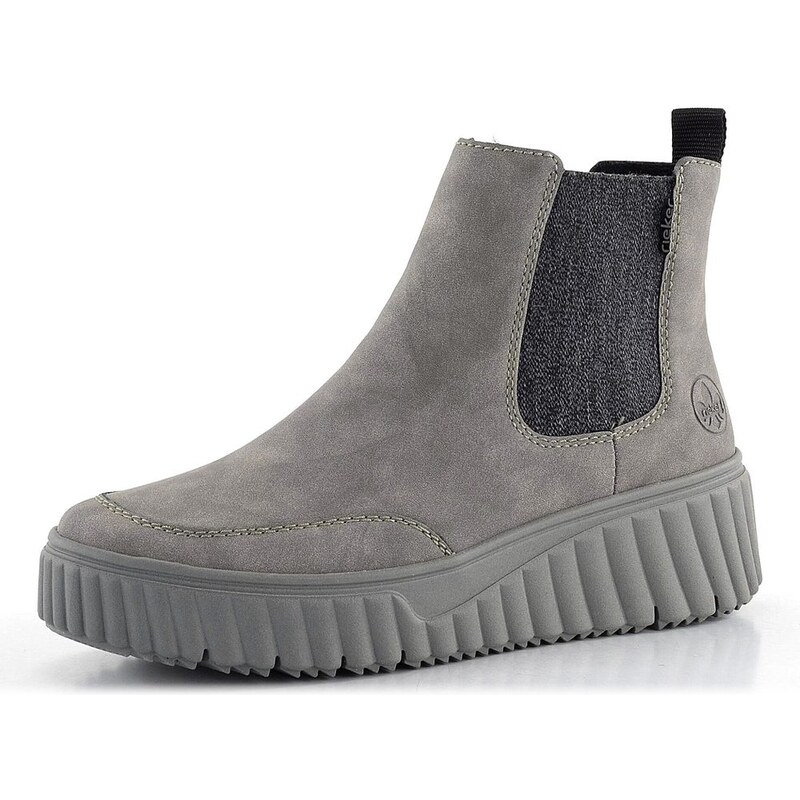 Rieker chelsea kotník na platformě šedý N2553-40 62752002