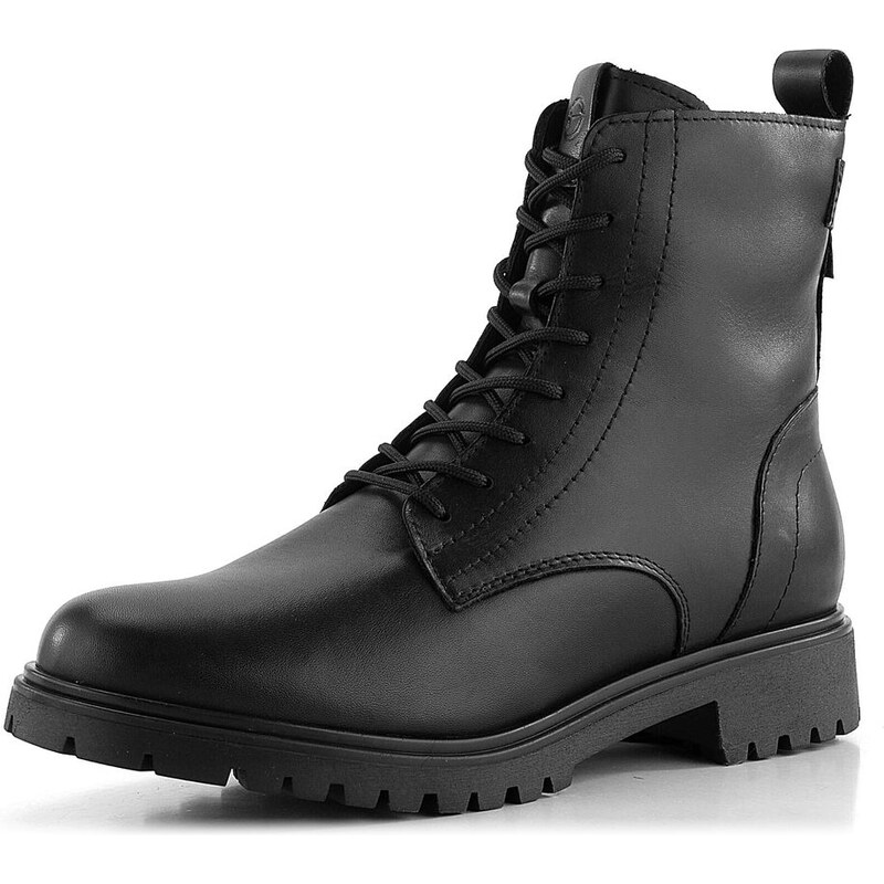 Tamaris černý kožený šněrovací kotník 1-25402-43 65611898