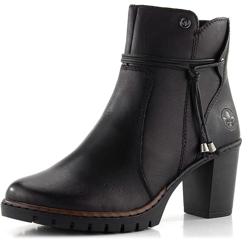 Rieker elegantní kotník na podpatku černý Y2567-00 62752009