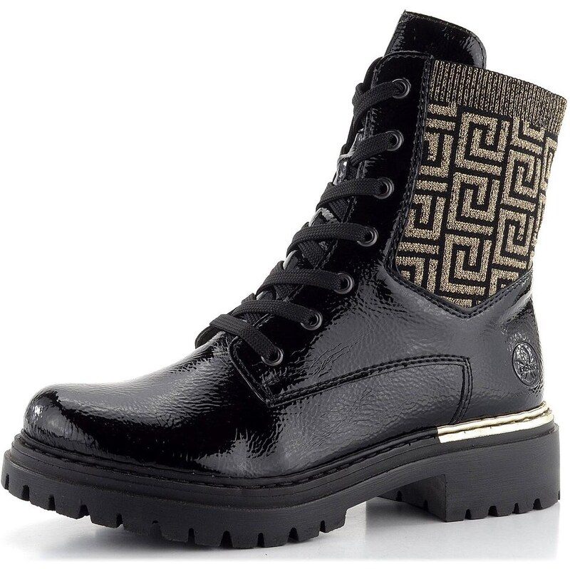 Rieker šnurovacia členková obuv s gumičkou čierna 72607-00 62752333