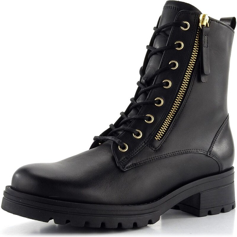 Gabor šnurovacia dámska členková obuv so zipsom čierna 52.785.67 62752064