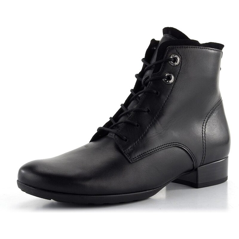 Gabor širšia šnurovacia členková obuv čierna 52.715.57 62752381