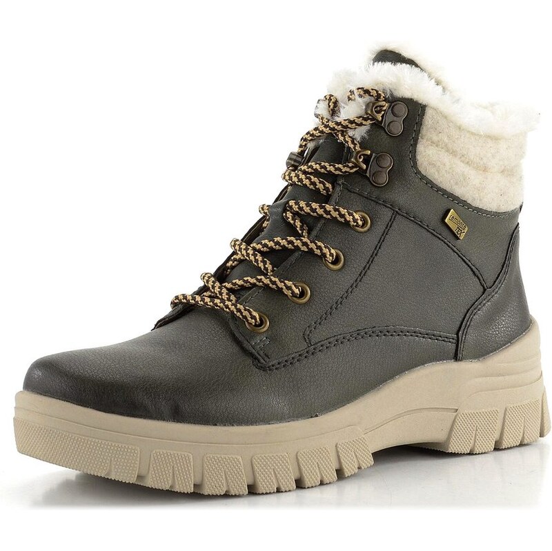 Remonte zelená šnurovacia členková obuv s membránou D0E71-52 62752082