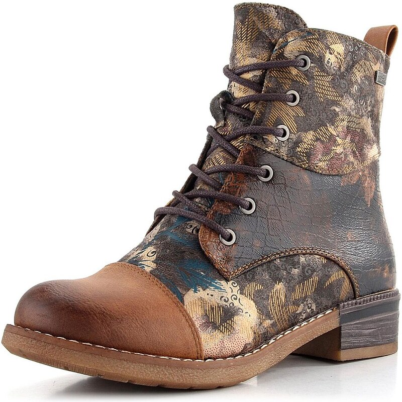 Rieker šněrovací kotník s membránou hnědý-multi 94611-90 62752132