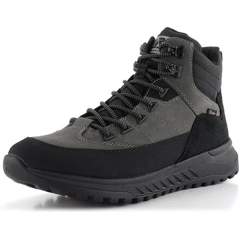 Rieker Revolution pánska členková obuv s membránou šedo-čierna U0174 62752271