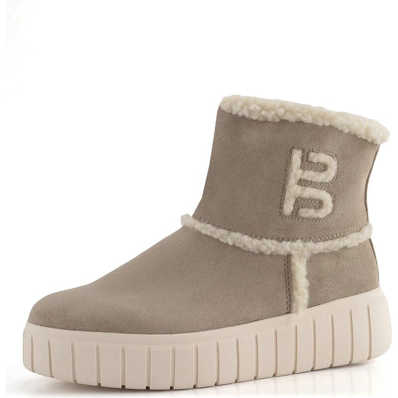 TT.BAGATT Bagatt vyteplený kotník na platformě béžový D31-AMC52-6469 62752285