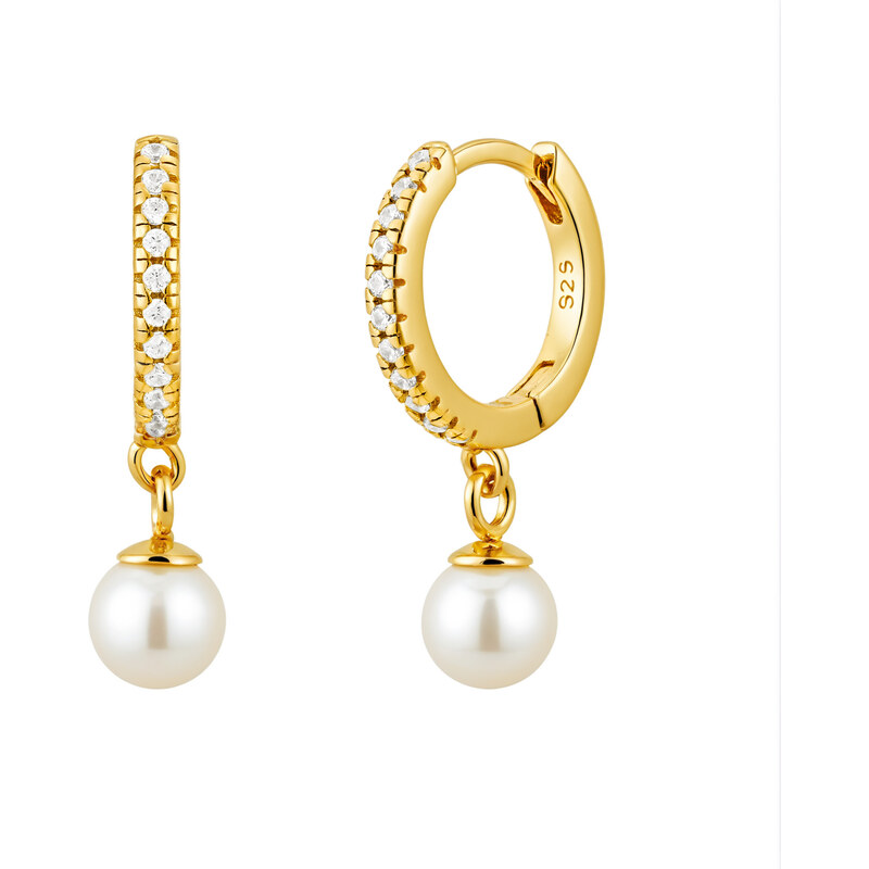 Olivie Stříbrné náušnice s perlou GOLD 9349 65048778