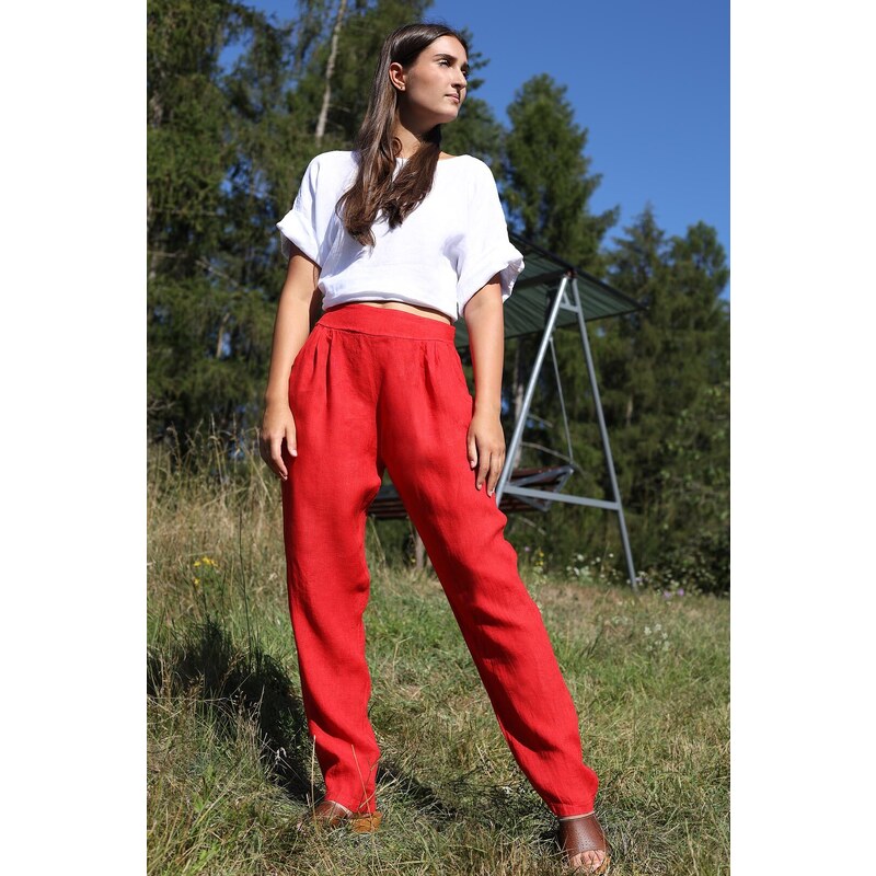 Glara Letné lanové nohavice 55450547