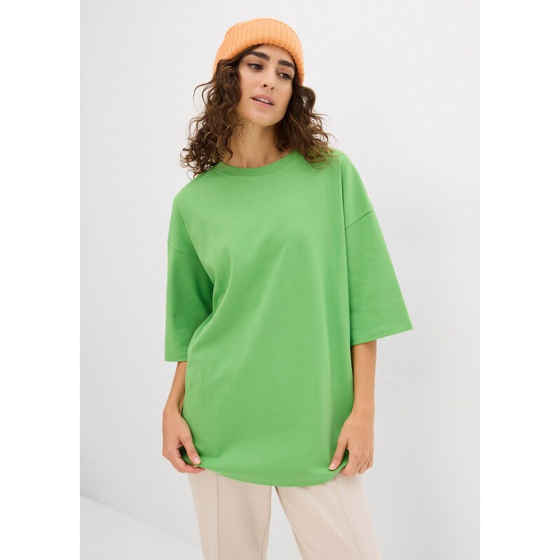 bonprix Dlhé tričko z interlock, farba zelená 61806260