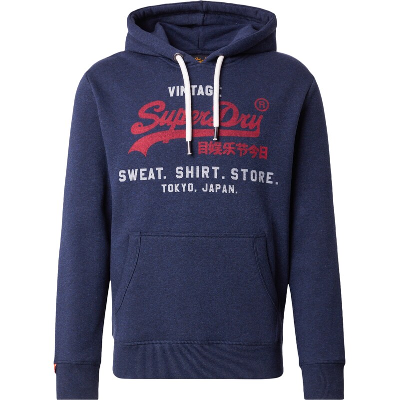Superdry & Co Mikina Heritage námornícka modrá / sivá melírovaná / 61820338