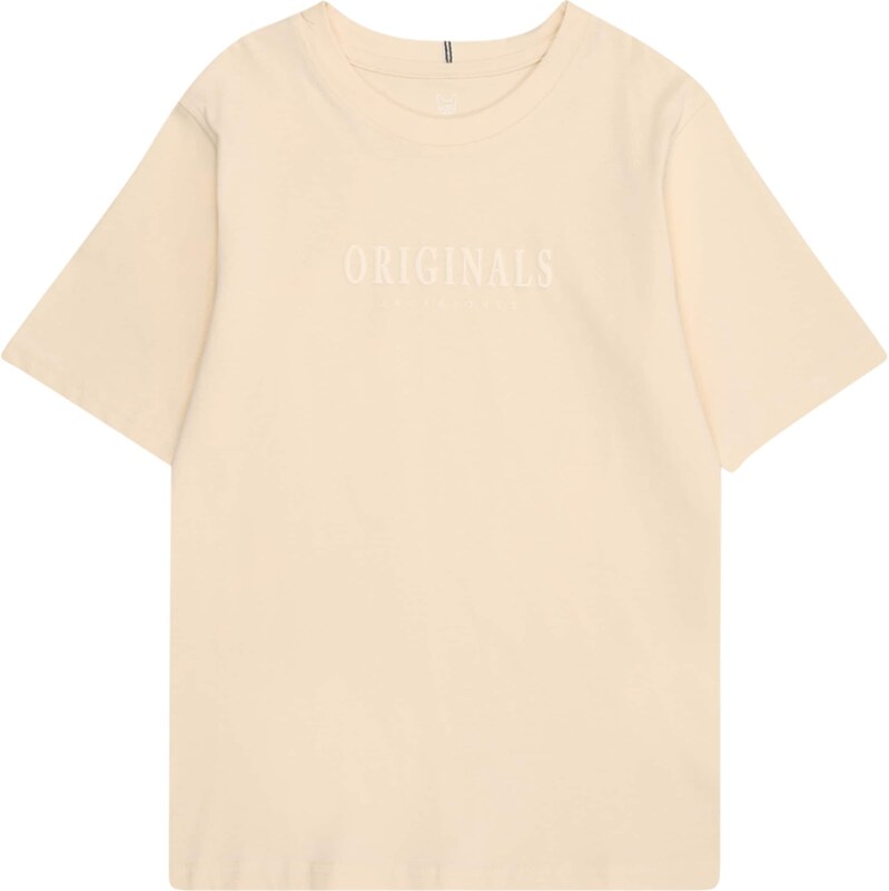 Jack & Jones Junior Tričko JORFrederiksberg krémová / biela ako vlna 61820404