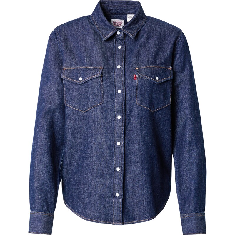 LEVIS Blúzka Iconic Western Linen+ Denim Shirt tmavomodrá 62133875