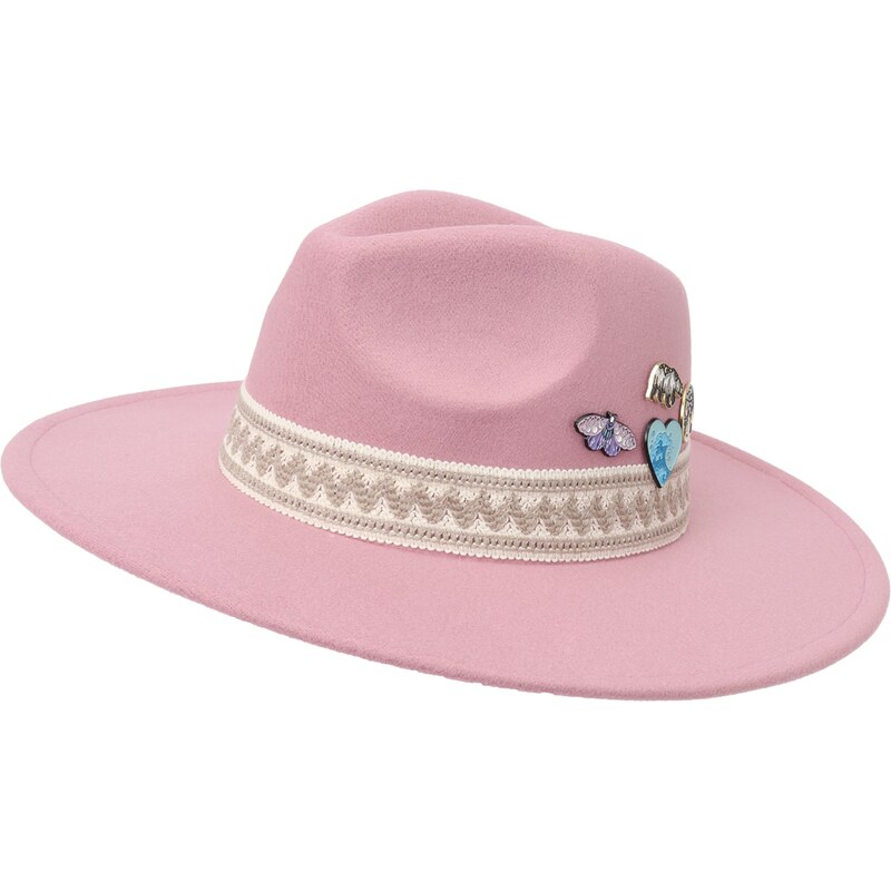 Kamila Šikl Klobúk Ruby nebielená / svetlomodrá / brokátová / ružová 61947176