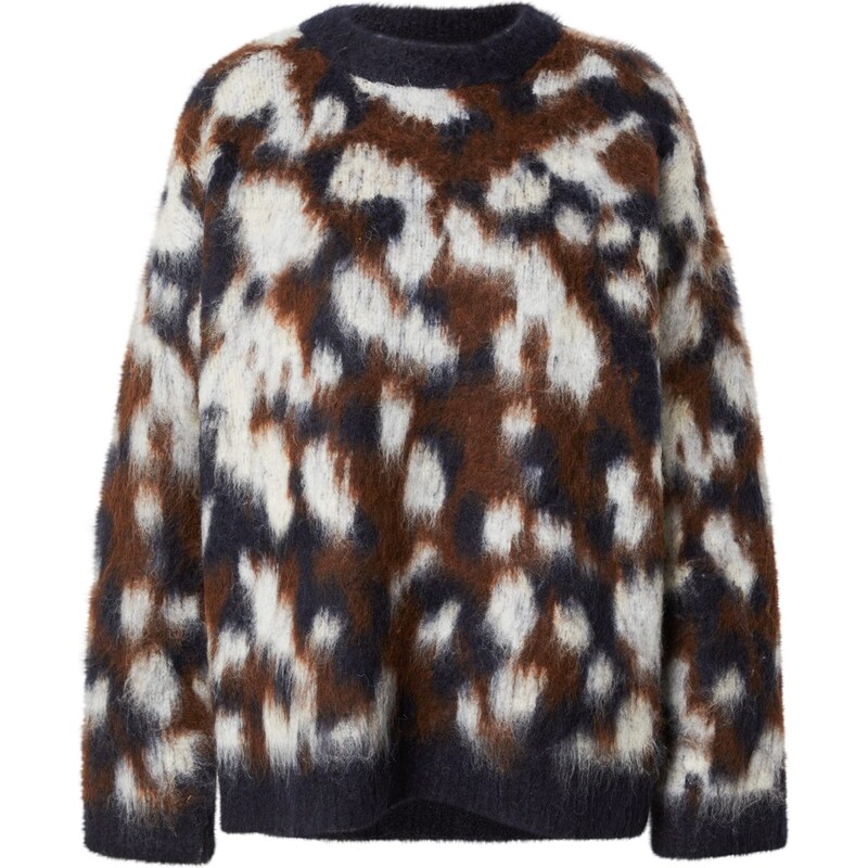 TOPSHOP Sveter námornícka modrá / čokoládová / šedobiela 63154598