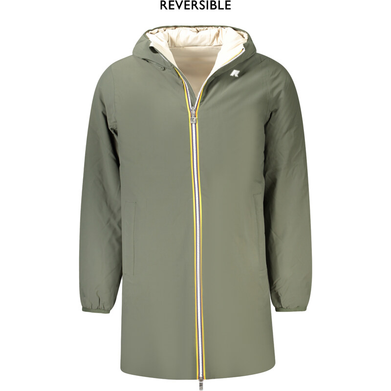 Obojstranná pánska bunda K-WAY zelená 64712127