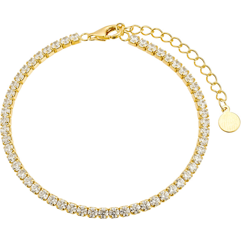 Olivie Strieborný tenisový náramok 16+4cm GOLD 9364 64818291