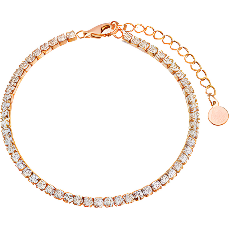 Olivie Strieborný tenisový náramok 16+4cm ROSE 9365 64818292