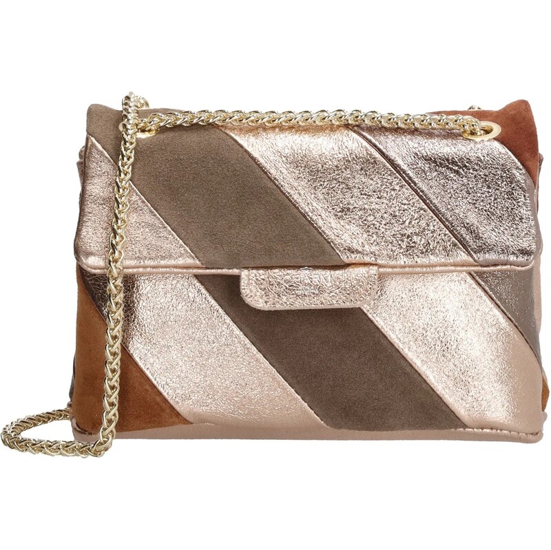 Charm London Hnedá luxusná kožená crossbody kabelka „Trinity“ 61830158