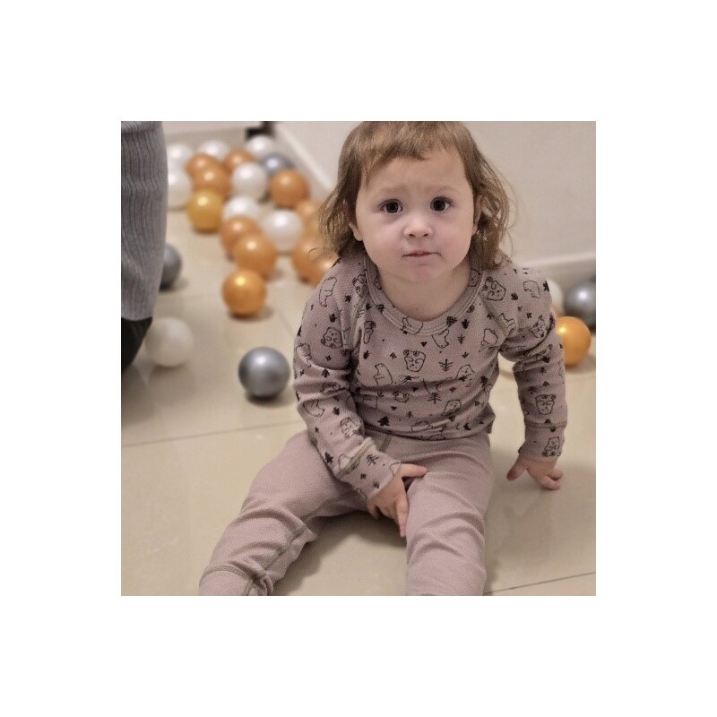 TERMOVEL Detský béžový set s potlačou 65151381