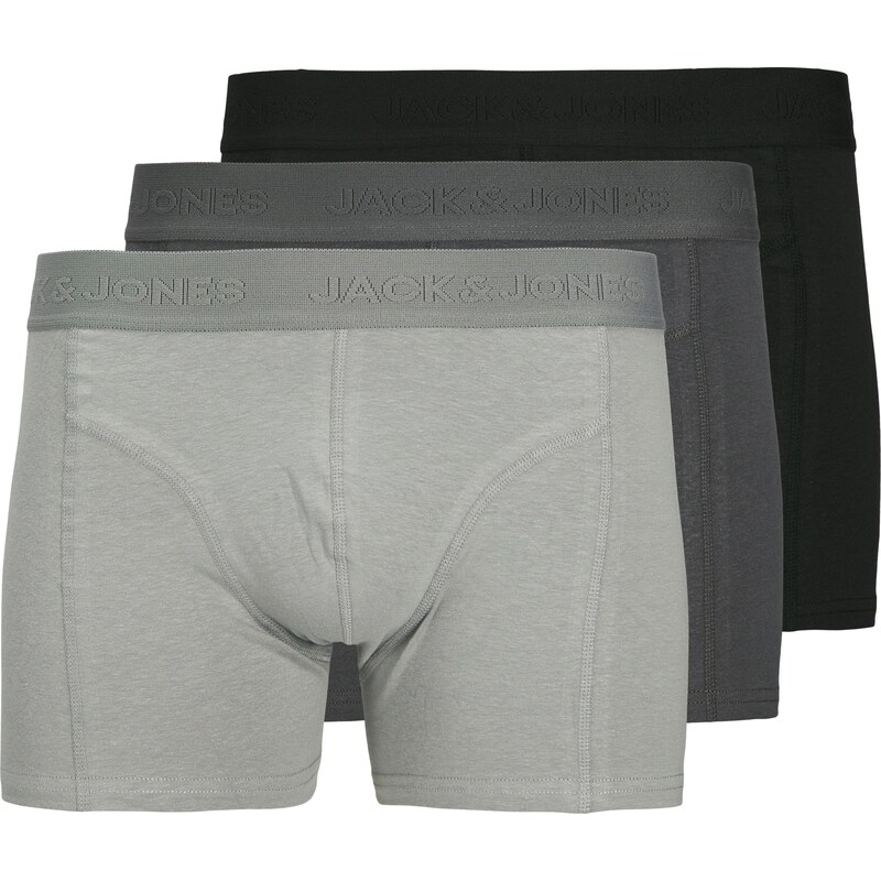 JACK & JONES Boxerky JACOrdinary svetlosivá / tmavosivá / čierna 61833988