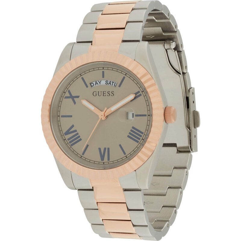 GUESS Analógové hodinky Connoisseur zlatá žltá / strieborná 61949635